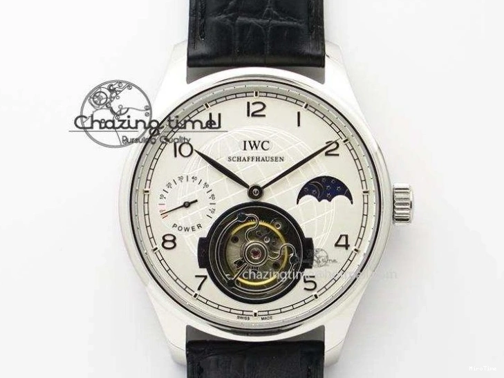 MIROTIME 0505 Portuguese Real PR Real Annual Calendar IW503502 ZF 1:1 Best Edition Black Dial Steel Markers on Black Leather Strap A StreetReady 7134